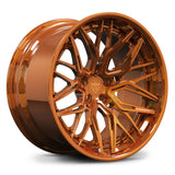 Luxury Custom Forged 2-Piece RVRN RV-C081 Wheels for BMW M6 with Hidden Screws, Bronze Color with a super concave look