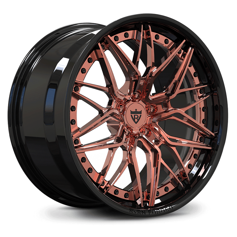 Custom forged 2-piece rose gold wheels for Toyota Supra, featuring a sleek design and aerospace-grade aluminum, perfect for performance.