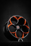 Corvette C8 RV-MS016 custom black and orange forged wheel by RVRN Wheels