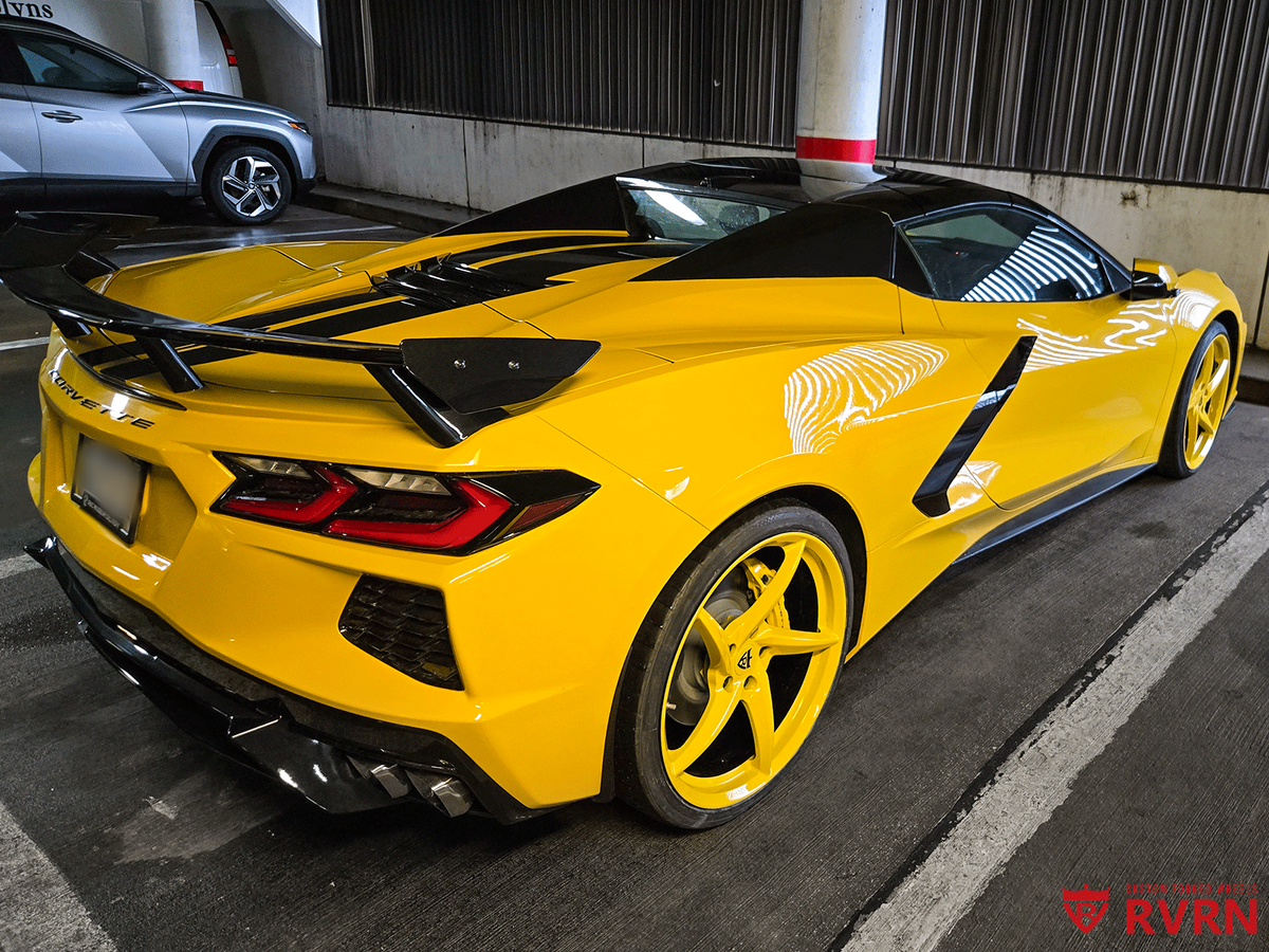 Dave Ambrose 2026 Corvette Stingray RV-MC35 Competition Yellow wheels interview photo one