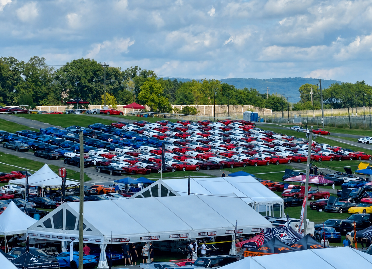 Corvette cars on display at Corvettes at Carlisle 2026 in Pennsylvania