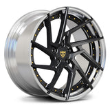 RVRN RV-DF041 with carbon fiber wrapped spoke Corvette C8 performance forged directional wheel featuring lightweight construction and an aggressive directional design