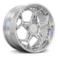RVRN RV-DR01 forged deep dish Corvette C8 Z06 wheel in polished silver custom 2-piece performance wheel design