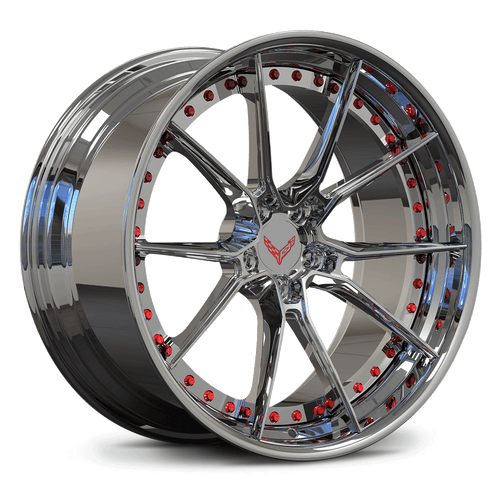 Corvette C7 Custom Forged Wheels with Premium Chrome Finish, made to order