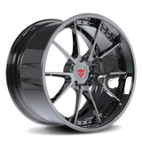 CUSTOM 2-PIECE FORGED SERIES: RV-DC02 Corvette C7 Z06 forged wheels, deep dish design with 10 spokes and chrome finish.