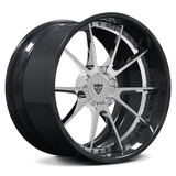 CUSTOM 2-PIECE FORGED SERIES: RV-DC02 deep dish forged wheels for Corvette C7 Z06 with a bold 10-spoke design.