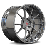 CUSTOM 2-PIECE FORGED SERIES: RV-DC02 deep dish forged wheels for Corvette C7 Z06 featuring 10-spoke design.