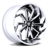 CUSTOM FORGED 2-PIECE WHEELS: RV-DC06 showcasing a sleek design, ideal for Corvette custom wheels and high-performance applications.