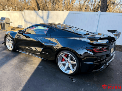 2026 Corvette C8 Z06 with 21x13 RVRN super concave 6-spoke brushed aluminum wheel, rear view