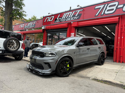 Close-up of RV-DC19 forged wheel spoke detail, 22x10.5 size, precision machining for Durango SRT Hellcat