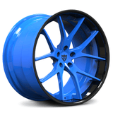 RV-DC24: CUSTOM FORGED 2-PIECE WHEELS in blue finish designed for Corvette C8 Z06 wheels.