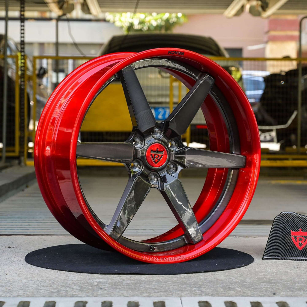 2018 Ford F150 Custom Forged Red & Black 22