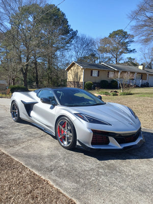 2026 Corvette C8 E-Ray on RVRN DF14 forged chrome wheels 20x10 front 21x13 rear deep lip