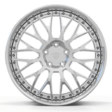 Custom forged deep dish 2-piece chrome wheel RV-DG122, perfect for Mustangs and other vehicles, showcasing intricate design.