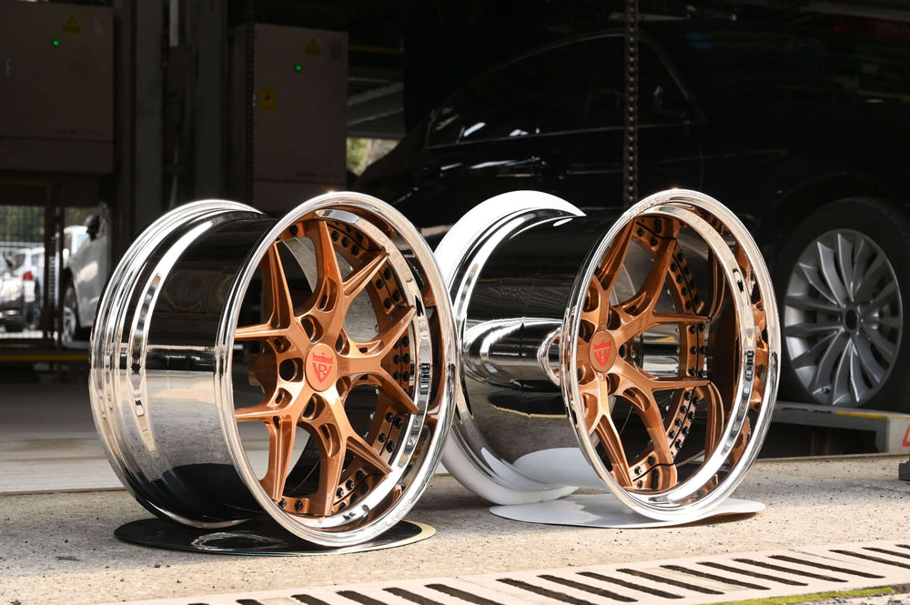 Dodge Charger chrome wheels 1970 pro-touring deep dish rims RV-DR08D 19x12.5 rear barrel.