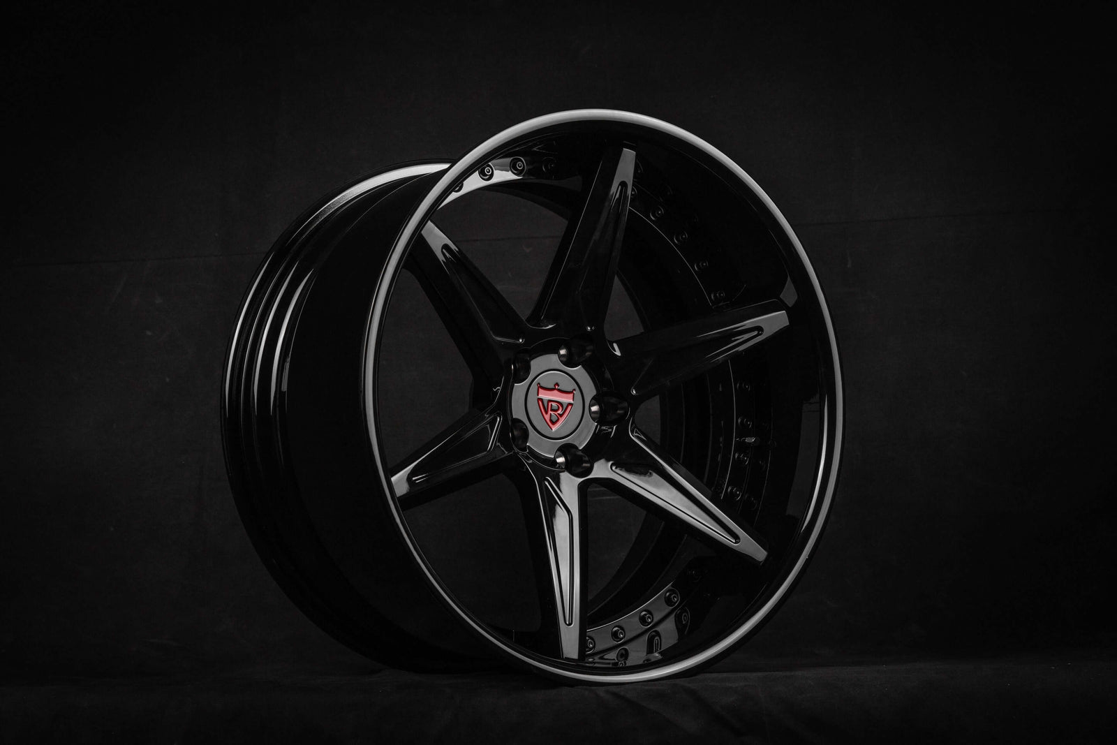 dodge hellcat rims with 20x11, 20x12 setup. custom forged 2-piece concave black wheels for charger-RVRN Wheels RV-DC19 series