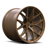 Custom forged monoblock wheel RV-MH051 with bronze finish, 6 lug design for Dodge Viper, aerospace-grade 6061-T6 aluminum.