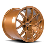 Custom forged monoblock wheel RV-MH051 in a bronze finish, 6 lug rim compatible with Dodge Viper, showcasing performance design.