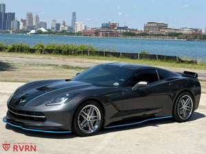 Front 18x8.5 chrome forged 5-spoke wheel on 2017 Corvette C7 Stingray, custom build, design your own wheels option