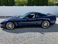 2000 Chevrolet Corvette C5 sitting on RVRN Forged Wheels RV-DR08, chrome polished aluminum with deep lip, staggered setup 19x9.5 front and 20x10 rear.