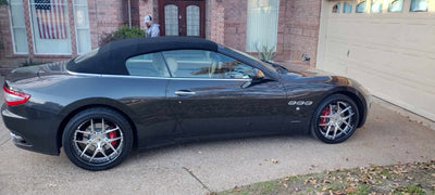 2015 Maserati Granturismo with custom forged wheels, staggered 20x9 front and 20x10.5 rear fitment, design your own wheels