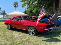 1969 Chevrolet Camaro on RVRN Forged DR08D chrome deep dish wheels, 18x8 front and 18x8.5 rear, fully installed on the vehicle.