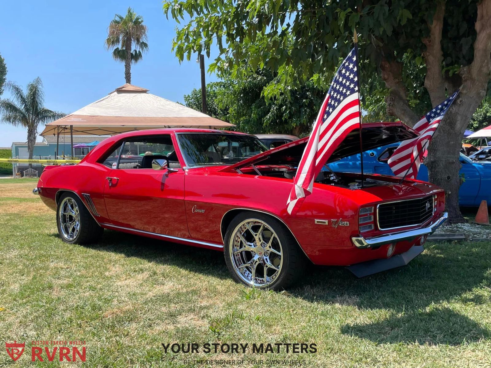 1969 Chevy Camaro Sitting on RVRN Forged Chrome Wheels: RV-DR08D Series