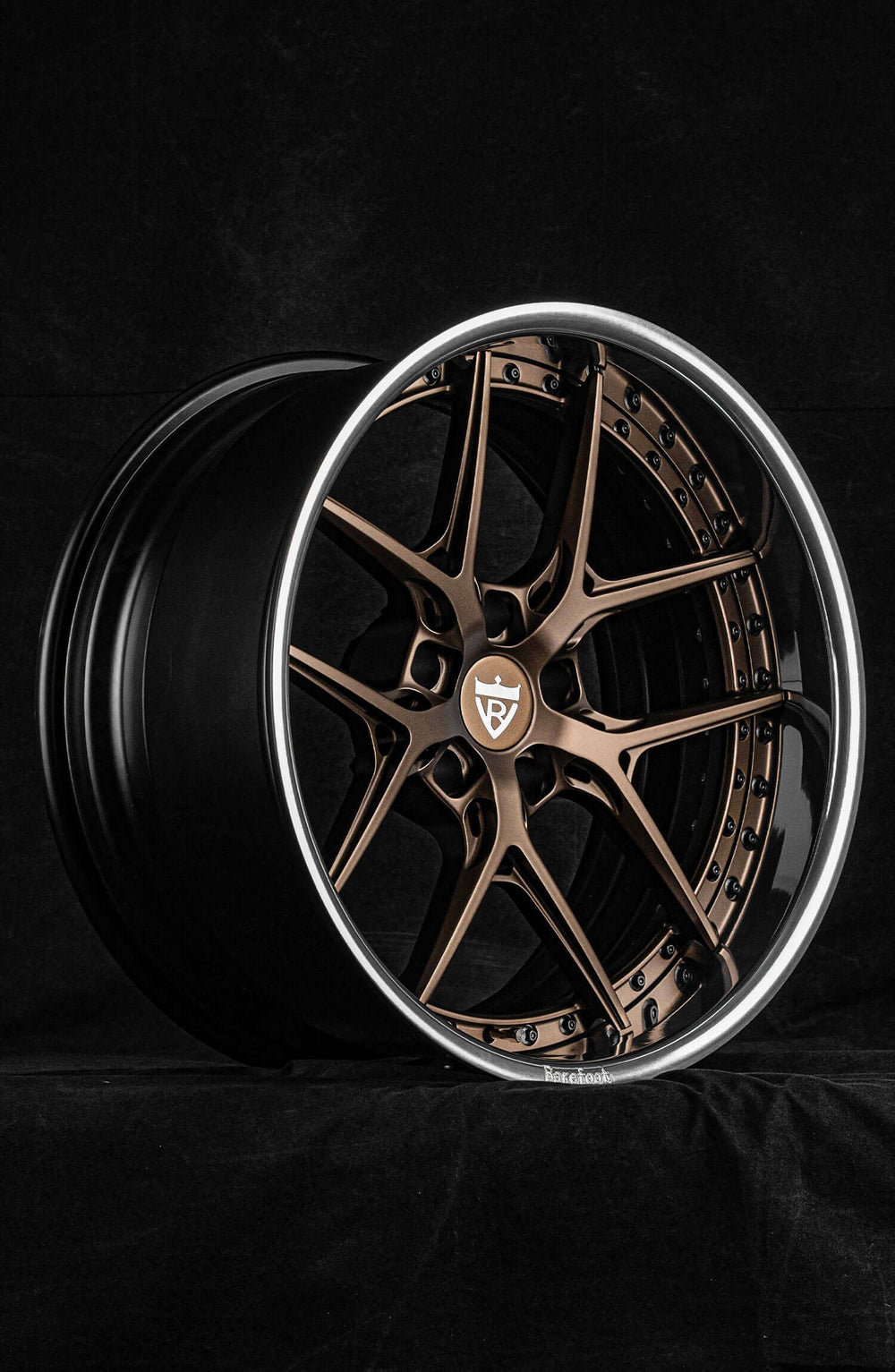 Custom bronze wheel for 1972 Chevy C10, featuring deep dish design and sleek finish, perfect for c10 upgrades.