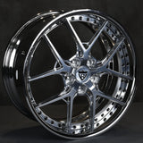 2000 Corvette C3 custom forged 2pc wheels-chrome and polish aftermarket 19inch staggered rims 