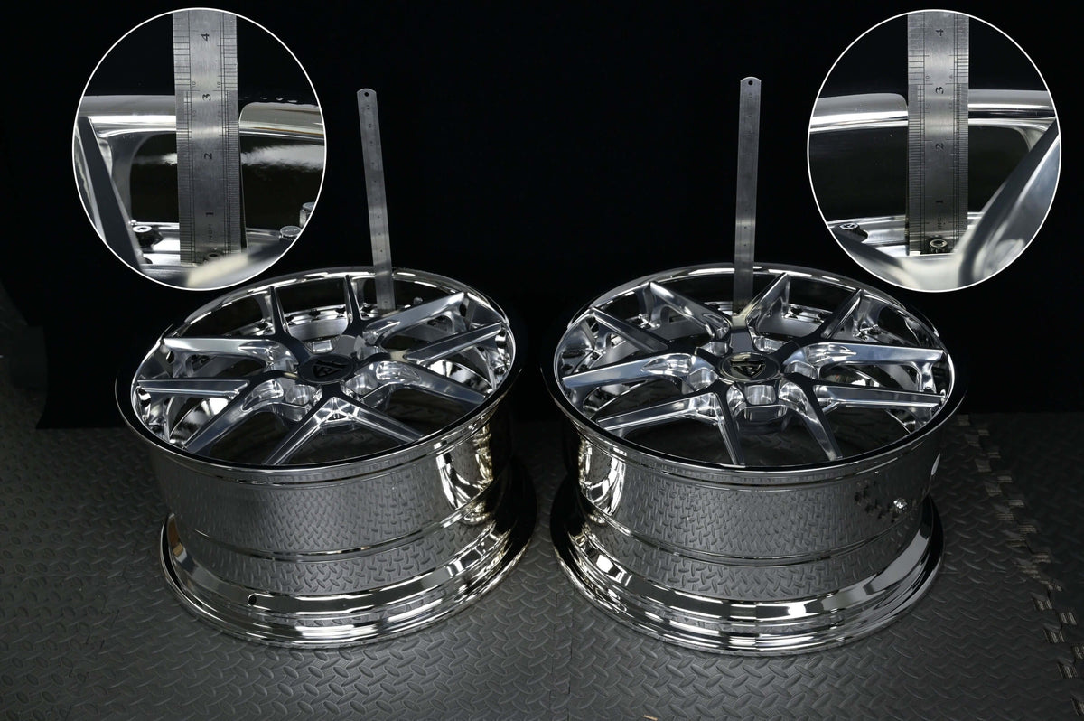 Gloss black screw accents on RV-DR08D wheels – premium detailing for C5 builds