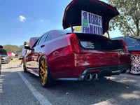Cadillac CTS-V with RVRN Forged 22-inch deep dish rims showcasing luxury performance wheels.