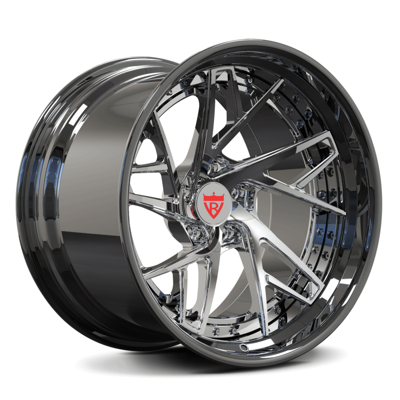 Custom 2-piece forged concave deep dish wheel RV-DS74, showcasing bold design for Pontiac Trans Am and Firebird.