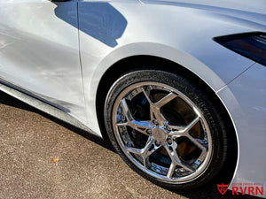 2023 Corvette C8 Stingray Z51 featuring RVRN custom aftermarket wheels for enhanced performance and style.