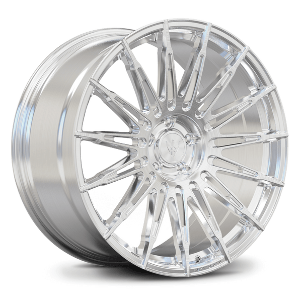 Custom forged monoblock wheel RV-MA06 in polished aluminum designed for Acura MDX 22" wheels and compatible with OEM TPMS.