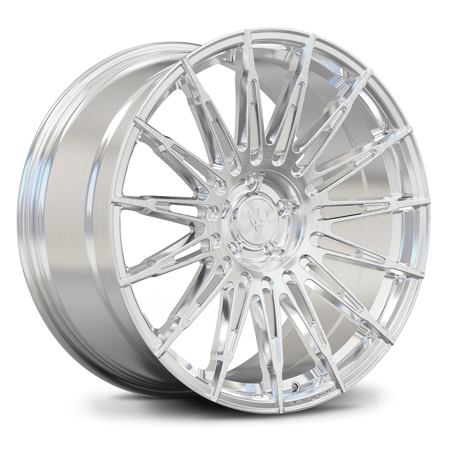 Custom forged monoblock wheel RV-MA06 in polished aluminum designed for Acura MDX 22" wheels and compatible with OEM TPMS.