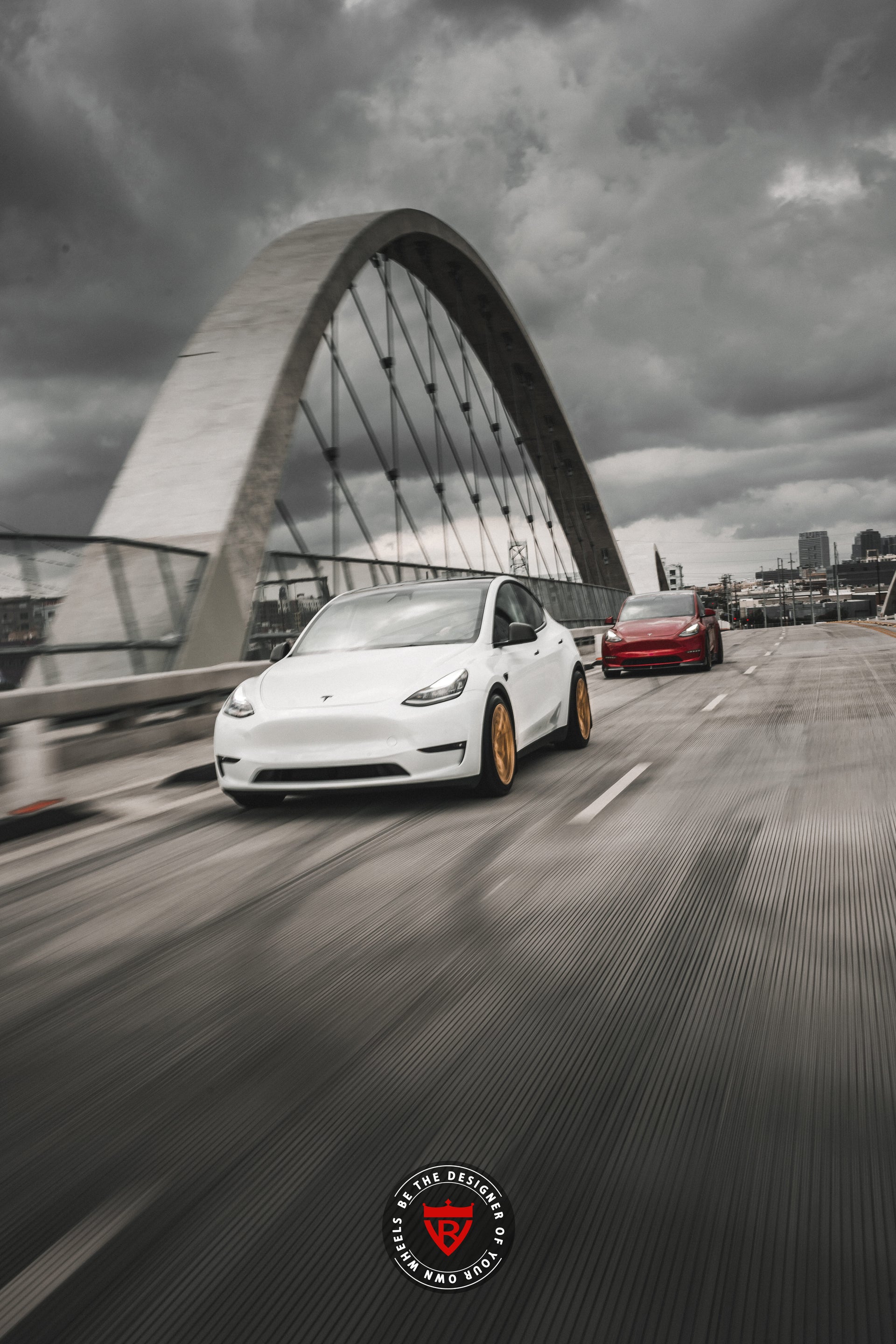 Machined surface finish on forged wheel for Tesla Model Y, design your own wheels