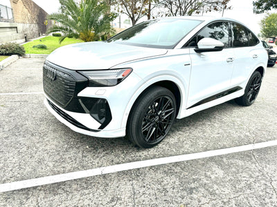 Front fitment of 8.5x21 forged wheel on Audi Q4 E-tron Sportback, custom Audi 21 inch wheels design