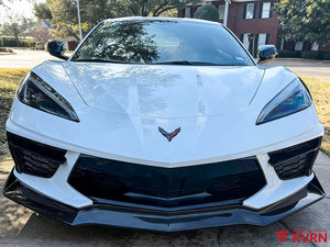 Rear 20x11 concave forged wheel on 2023 Corvette C8 Stingray Base LT1, aggressive custom stance