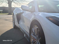 2025 Corvette C8 E-Ray featuring polished aluminum custom wheels and forged performance rims in OEM size.
