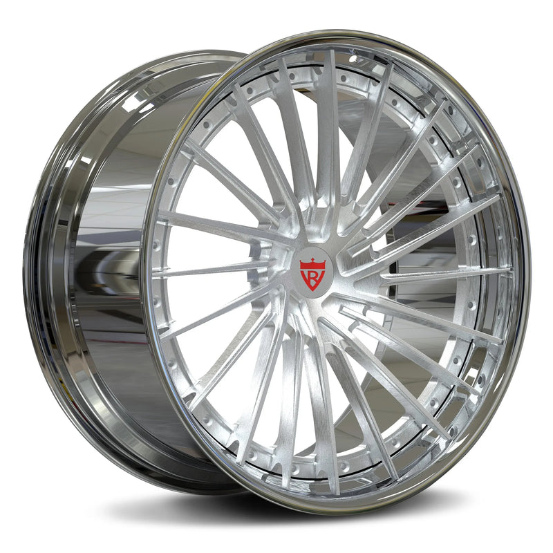RV-DA01 brushed silver multi-spoke wheel with chrome barrel for Mercedes-Benz S-Class