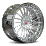RV-DA01 brushed silver multi-spoke wheel with chrome barrel for Mercedes-Benz S-Class