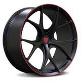 RV-MR05 matte black wheel with red accent for Mercedes-AMG C63 S