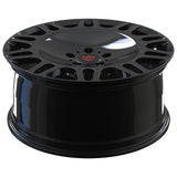 Rear barrel view of RV-MM174 gloss black 1-piece forged wheel