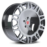 RV-MM174 polished chrome wheel with machined perimeter openings