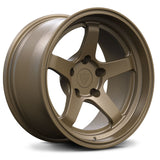 Matte Bronze Performance Lighweight Race Forged Wheels-RVRN Custom Forged Monoblock Wheels Series for any vehicle-RV-MJ201-5 spoke Deep Lip Rims