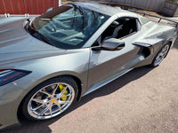 2022 Corvette C8 Z51 HTC with custom polished aluminum rims showcasing sporty design and performance features.