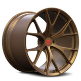 Custom forged Y-spoke monoblock wheel in bronze for Dodge Ram 1500 and 2500 trucks, featuring a 6-lug design.