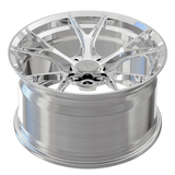 Custom forged monoblock wheels for Porsche 718 Cayman, showcasing high-performance design and style.