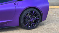 2015 Corvette C7 Stingray showcasing purple and black RVRN RV-MR20 series forged wheels.