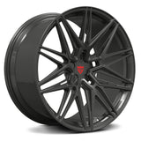 Custom forged monoblock wheel design in matte black, perfect for C7 Corvette aftermarket upgrades.
